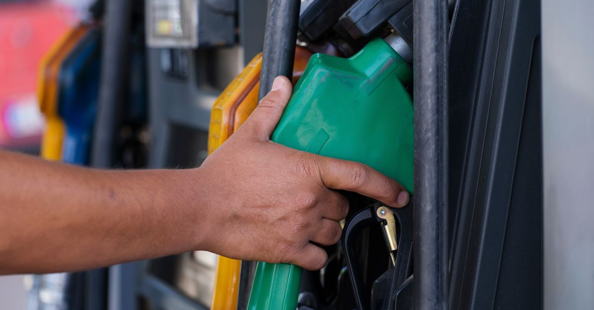 Fuel pump at a petrol station