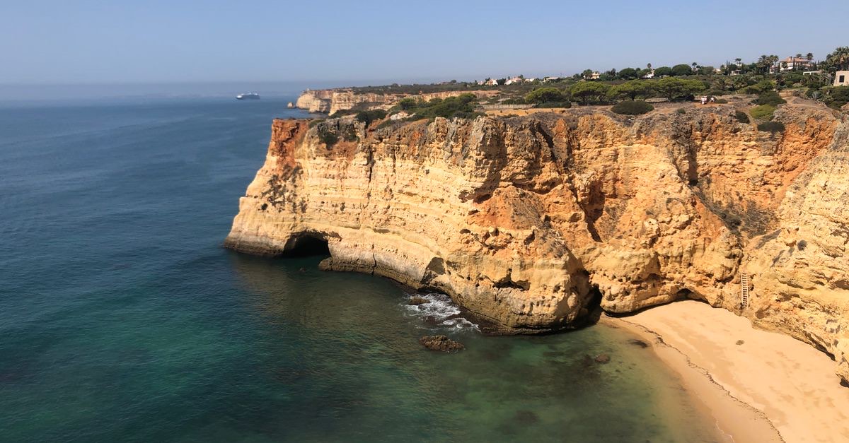 The Algarve coastline with its dramatic cliffs and sandy bays
